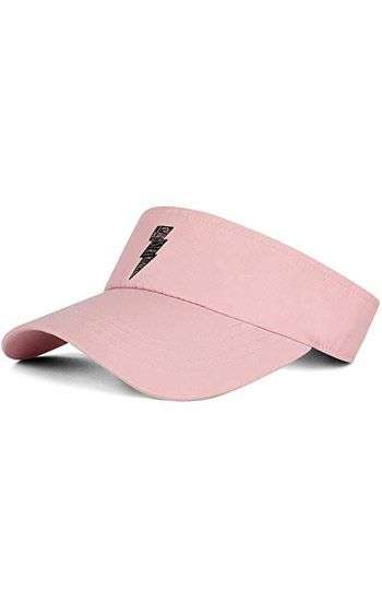 Đồng phục nón kết nửa đầu màu hồng in logo